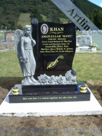 Angel Wave Headstone